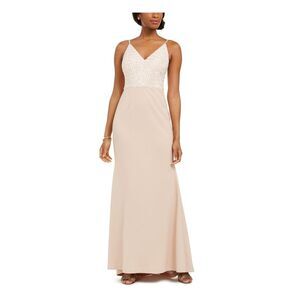 VINCE CAMUTO Womens Pink Spaghetti Strap Full-Length Evening Fit + Flare Dress 6